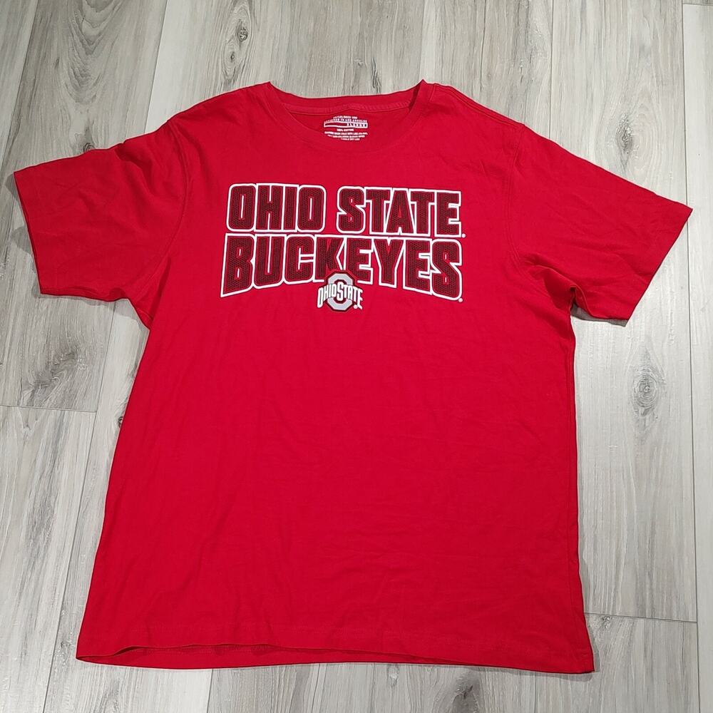 Ohio State Buckeyes T-Shirt Men's XL Extra Large Scarlet Red Graphic Logo New